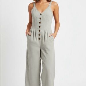 Universal Thread Gray Straight Leg Jumpsuit